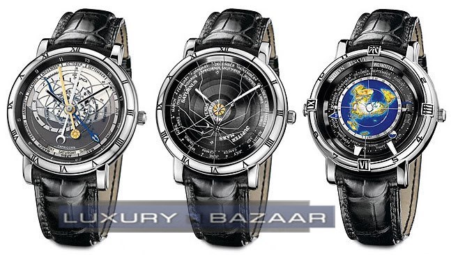 Ulysse Nardin Trilogy Set (Platinum / Leather / 3 Pieces) 839-70